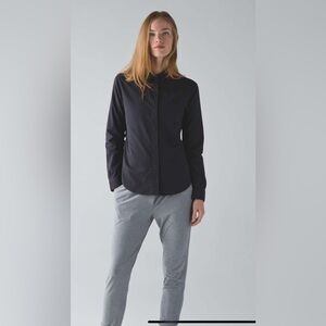 Lululemon Getaway Shirt Size 8 Black